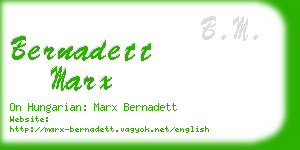 bernadett marx business card